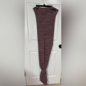 Cozy Knit Throw Mermaid Tail Blanket - Lavender